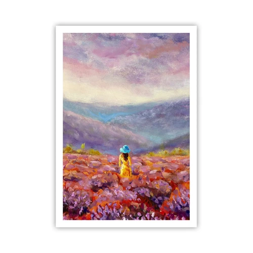 Poster - In einer Lavendelwelt - 70x100 cm