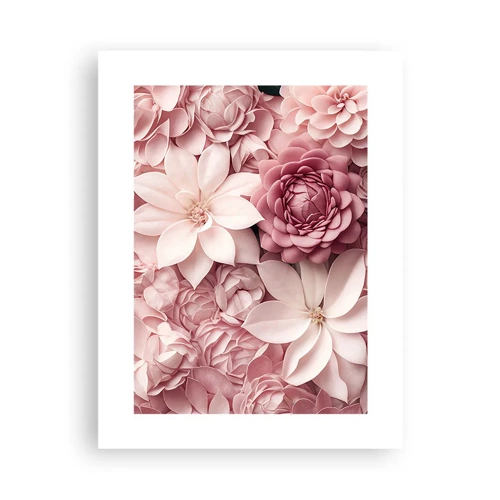 Poster - In rosa Blütenblättern - 30x40 cm
