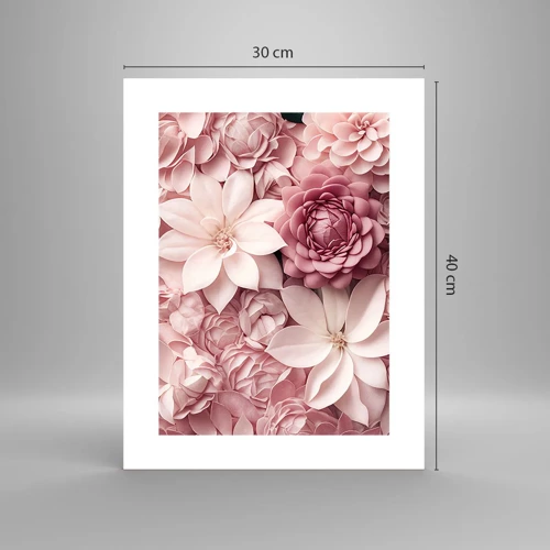 Poster - In rosa Blütenblättern - 30x40 cm