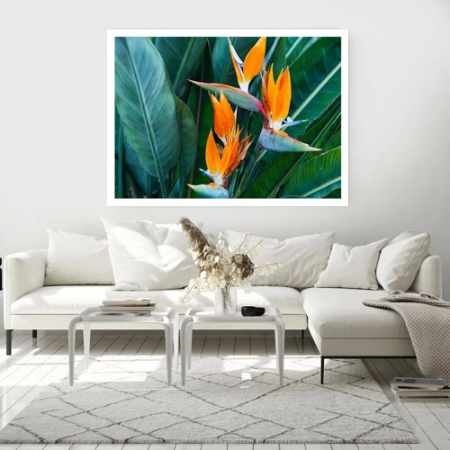 Poster - Ist es eine Blume oder ist es ein Vogel? - 100x70 cm