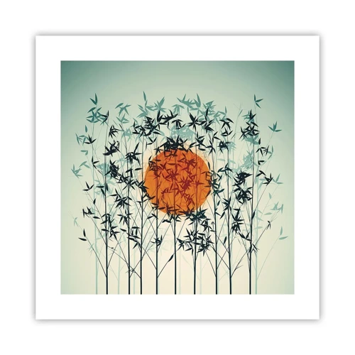 Poster - Japanische Sonne - 40x40 cm