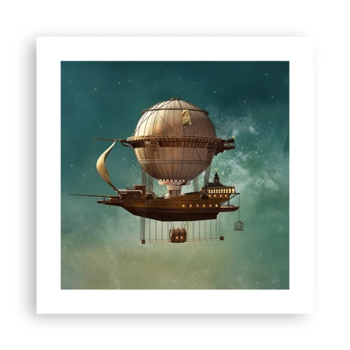 Poster - Jules Verne sagt Hallo - 40x40 cm