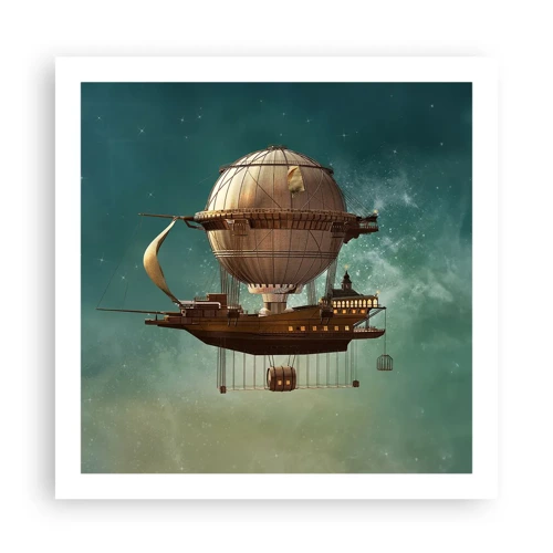 Poster - Jules Verne sagt Hallo - 60x60 cm