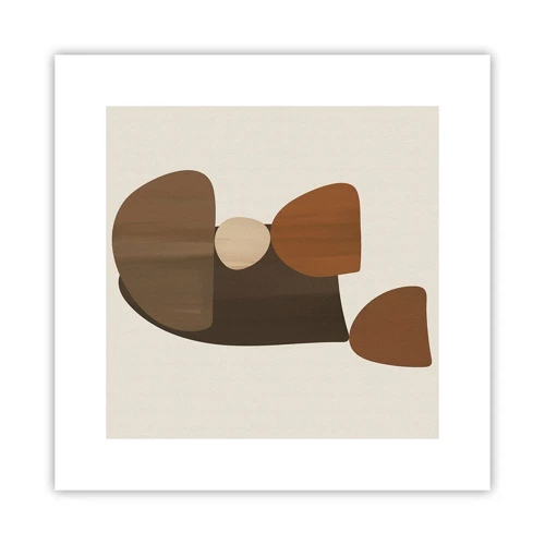 Poster - Komposition in Bronze - 30x30 cm