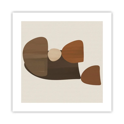 Poster - Komposition in Bronze - 40x40 cm