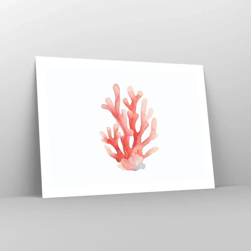 Poster - Korallenfarbene Koralle - 70x50 cm