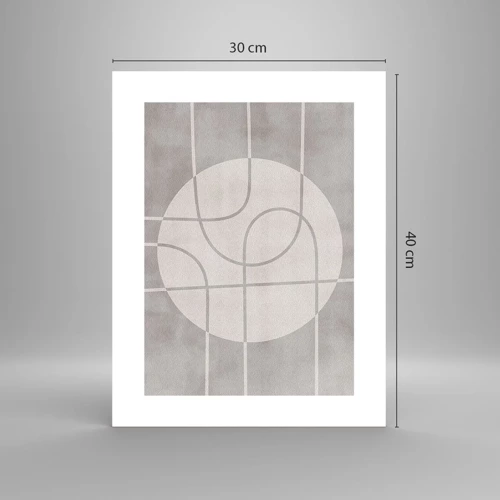 Poster - Kreisförmig und geradeaus - 30x40 cm