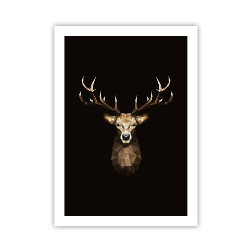 Poster - Kubistischer Hirsch - 50x70 cm