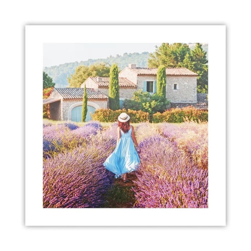 Poster - Lavendel Mädchen - 40x40 cm