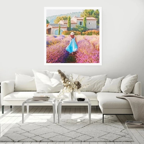 Poster - Lavendel Mädchen - 40x40 cm