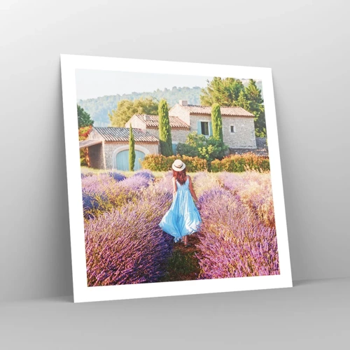 Poster - Lavendel Mädchen - 60x60 cm