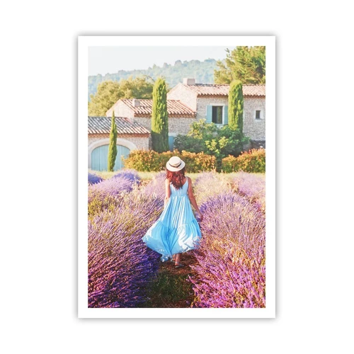 Poster - Lavendel Mädchen - 70x100 cm