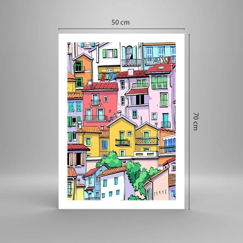 Poster - Lustige Stadt - 50x70 cm