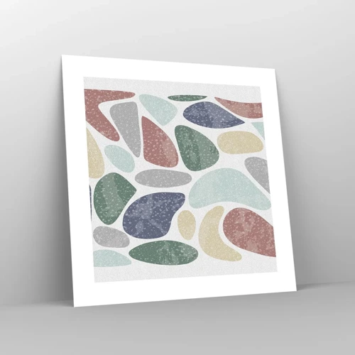 Poster - Mosaik aus pulverförmigen Farben - 40x40 cm