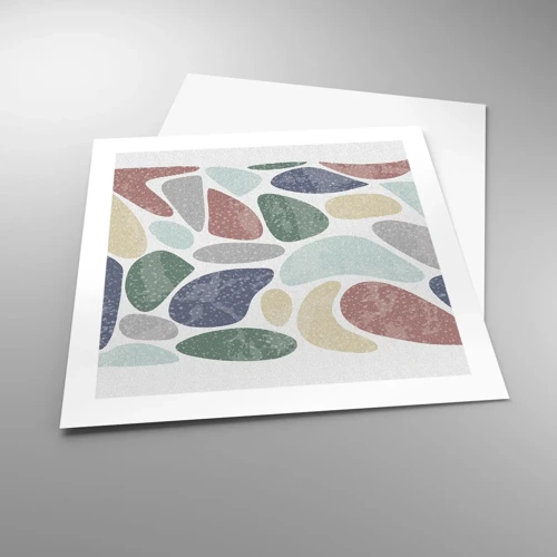 Poster - Mosaik aus pulverförmigen Farben - 50x50 cm