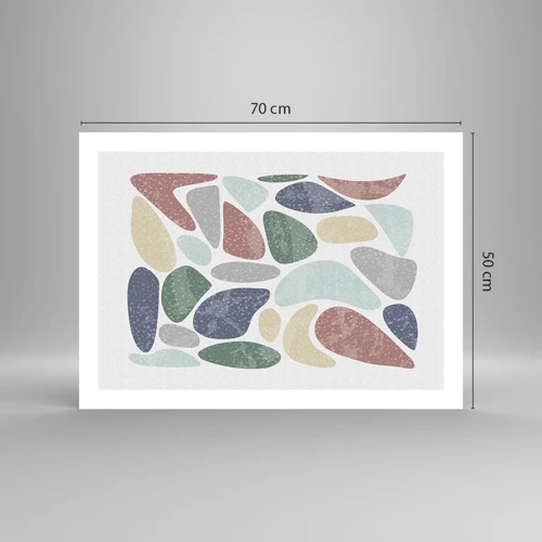 Poster - Mosaik aus pulverförmigen Farben - 70x50 cm