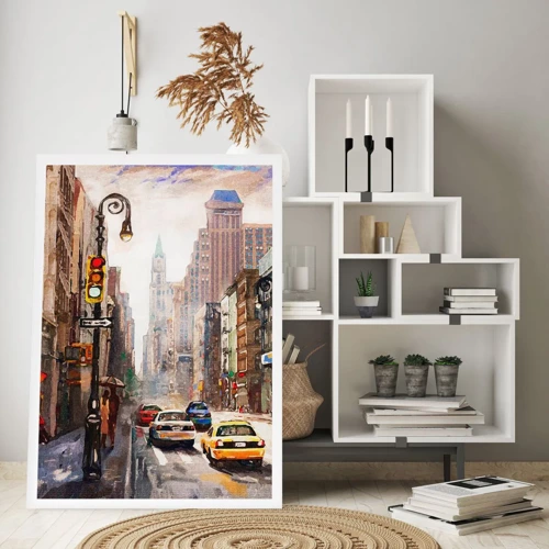 Poster - New York - auch im Regen bunt - 30x40 cm