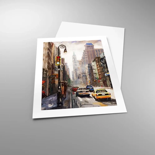 Poster - New York - auch im Regen bunt - 40x50 cm