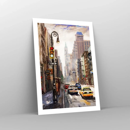Poster - New York - auch im Regen bunt - 50x70 cm