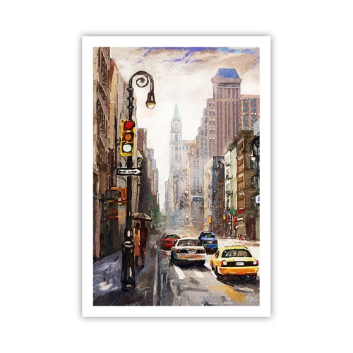 Poster - New York - auch im Regen bunt - 61x91 cm