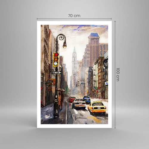 Poster - New York - auch im Regen bunt - 70x100 cm