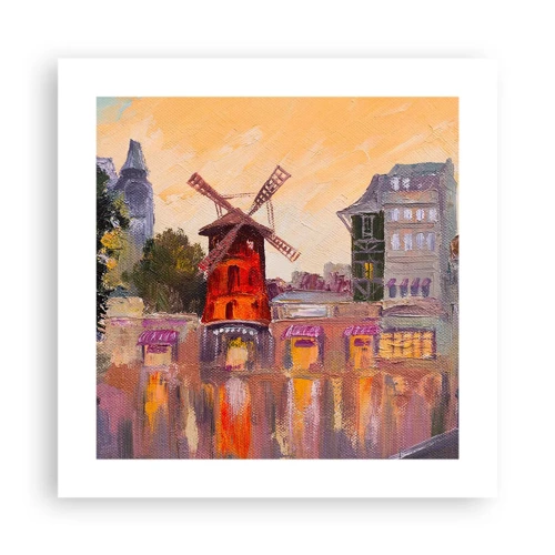 Poster - Pariser Ikonen – Moulin Rouge - 40x40 cm