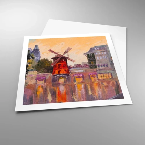 Poster - Pariser Ikonen – Moulin Rouge - 60x60 cm
