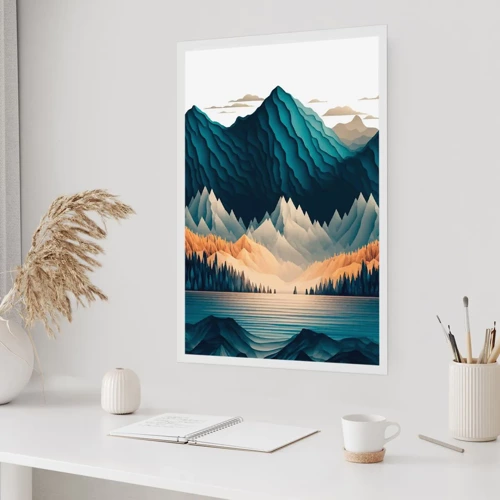 Poster - Perfekte Berglandschaft - 30x40 cm