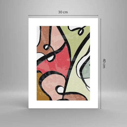 Poster - Pirouetten unter Farben - 30x40 cm