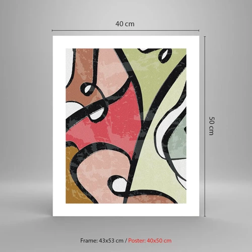 Poster - Pirouetten unter Farben - 40x50 cm