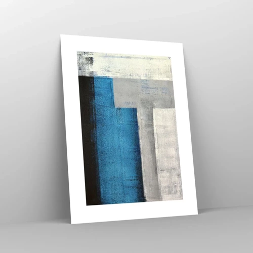 Poster - Poetische Komposition aus Grau und Blau - 30x40 cm