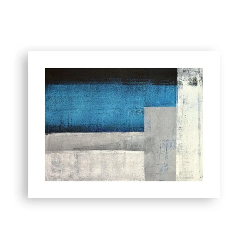 Poster - Poetische Komposition aus Grau und Blau - 40x30 cm