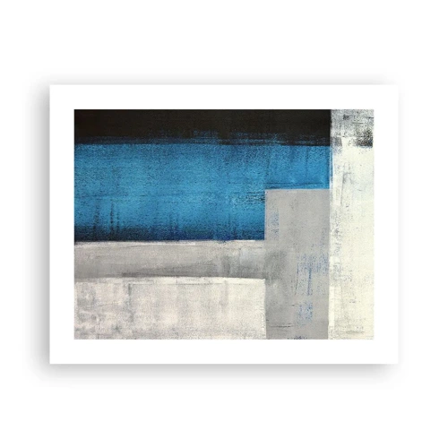 Poster - Poetische Komposition aus Grau und Blau - 50x40 cm