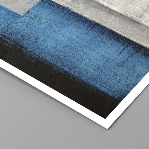 Poster - Poetische Komposition aus Grau und Blau - 70x100 cm