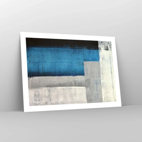 Poster - Poetische Komposition aus Grau und Blau - 70x50 cm