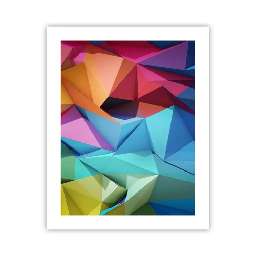 Poster - Regenbogen-Origami - 40x50 cm