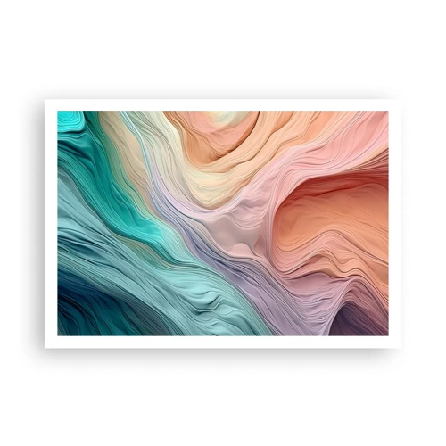 Poster - Regenbogenwelle - 100x70 cm