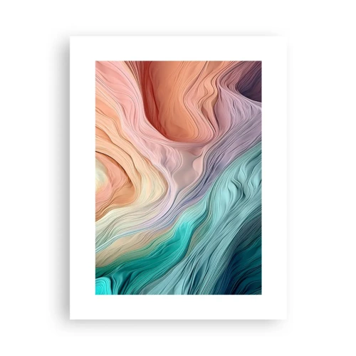 Poster - Regenbogenwelle - 30x40 cm