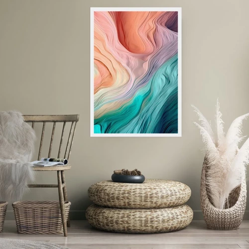 Poster - Regenbogenwelle - 30x40 cm