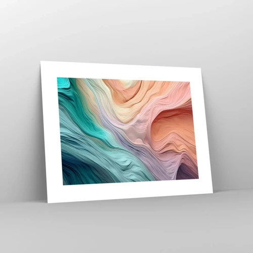 Poster - Regenbogenwelle - 40x30 cm