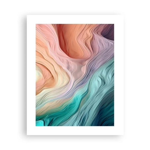 Poster - Regenbogenwelle - 40x50 cm