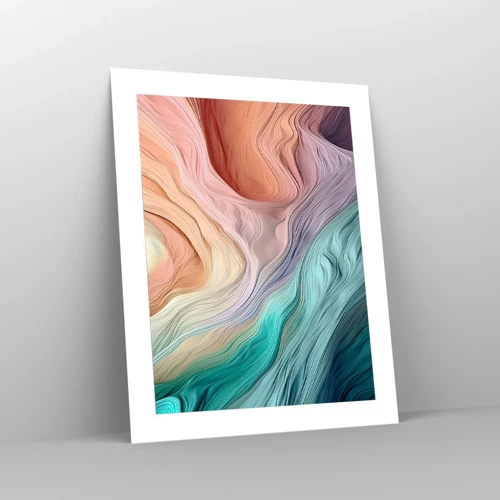 Poster - Regenbogenwelle - 40x50 cm