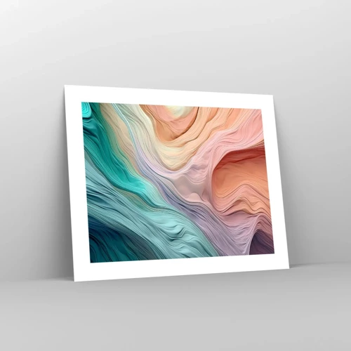 Poster - Regenbogenwelle - 50x40 cm