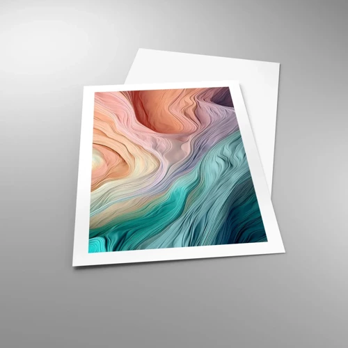 Poster - Regenbogenwelle - 50x70 cm