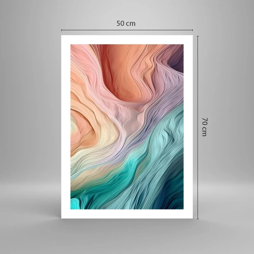 Poster - Regenbogenwelle - 50x70 cm