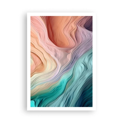 Poster - Regenbogenwelle - 70x100 cm