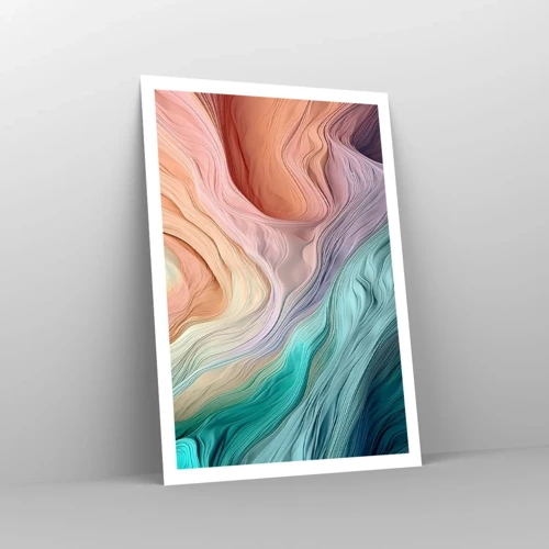 Poster - Regenbogenwelle - 70x100 cm