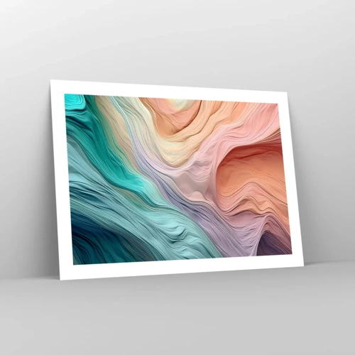 Poster - Regenbogenwelle - 70x50 cm