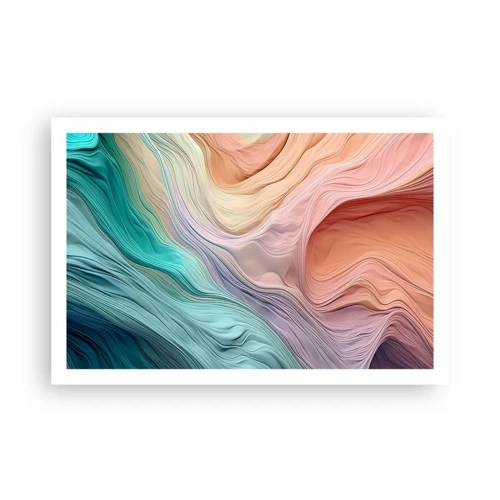 Poster - Regenbogenwelle - 91x61 cm