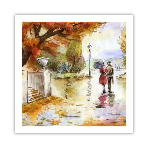 Poster - Romantischer Herbst im Park - 60x60 cm